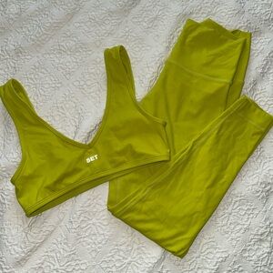 SET Active Sportbody Leggings Set in Limeade Size Small
